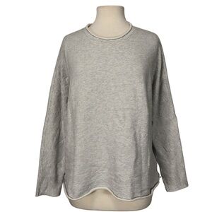 Frank & Eileen Roll Neck Long Sleeve Capelet Triple Fleece Gray Women’s M Gray
